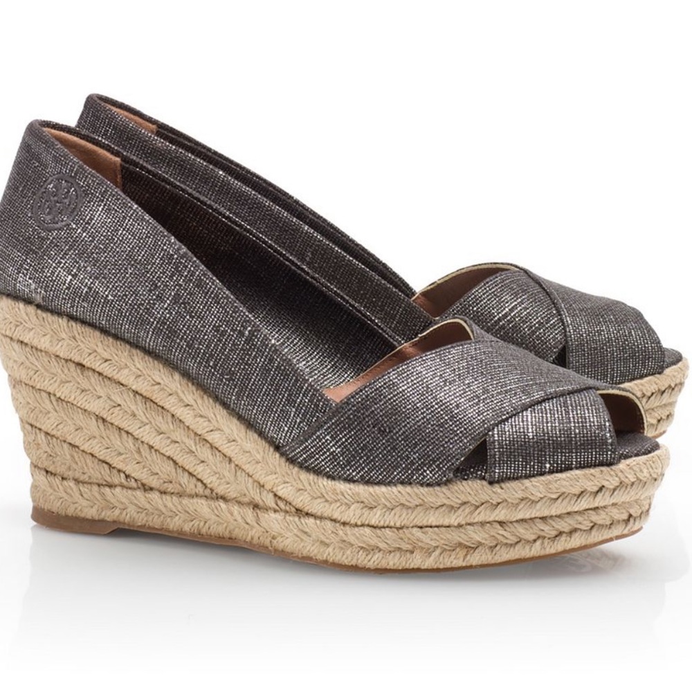 Tory Burch Filipa Wedge Pewter